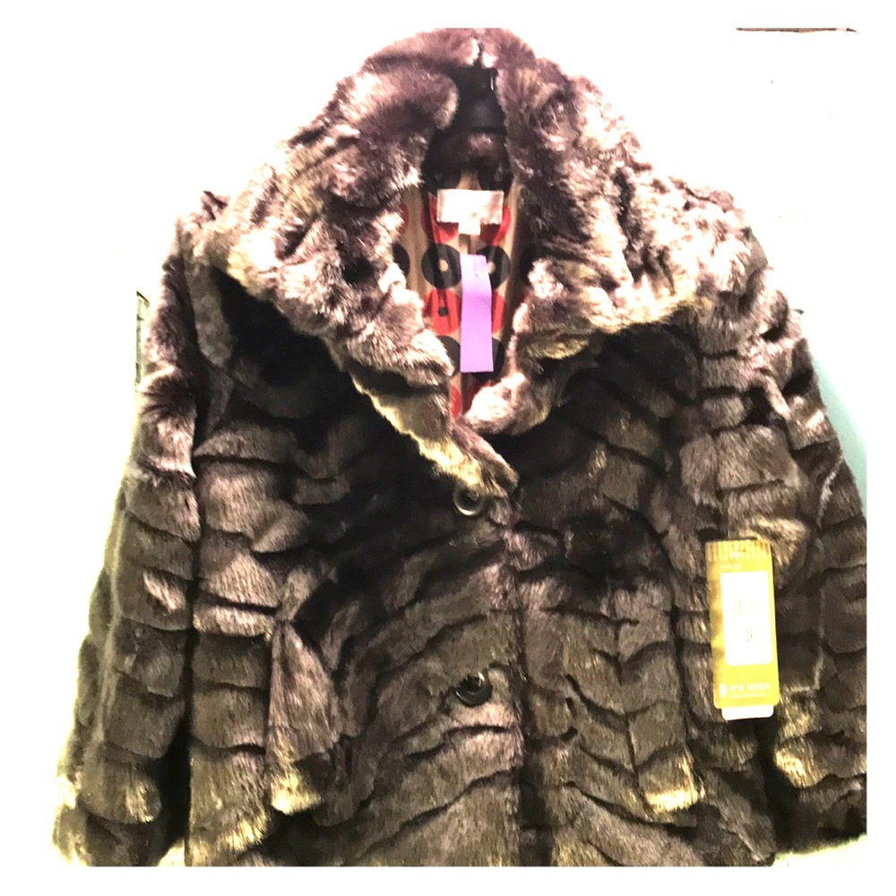 Erin London faux fur coat New Btq Retail